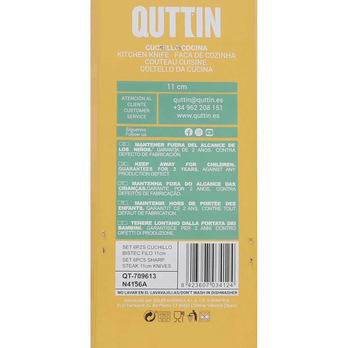 Ensemble de couteaux a viande quttin noir argente 6 pieces 12 unites s223206114. Chez Diaytar, nous ne vendons pas que des produits, nous proposons des solutions, du rêve et un peu de magie au quotidien