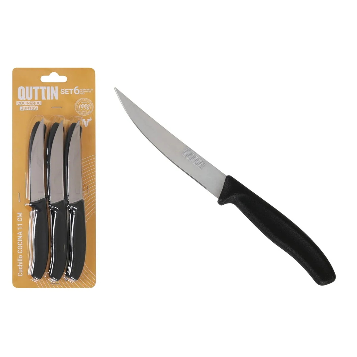 Ensemble de couteaux a viande quttin noir argente 6 pieces 12 unites s223206138. Notre raison d'être : vous faire économiser le plus précieux des resources : votre temps. Bienvenue sur Diaytar, les produits triés sur le volet.