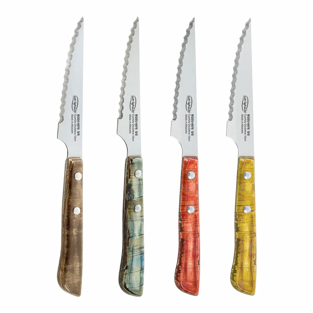 Ensemble de couteaux a viande san ignacio evergreen bgeu 6076 acier inoxydable s792321565. Style et élégance se conjuguent parfaitement dans notre rayon mode Diaytar.