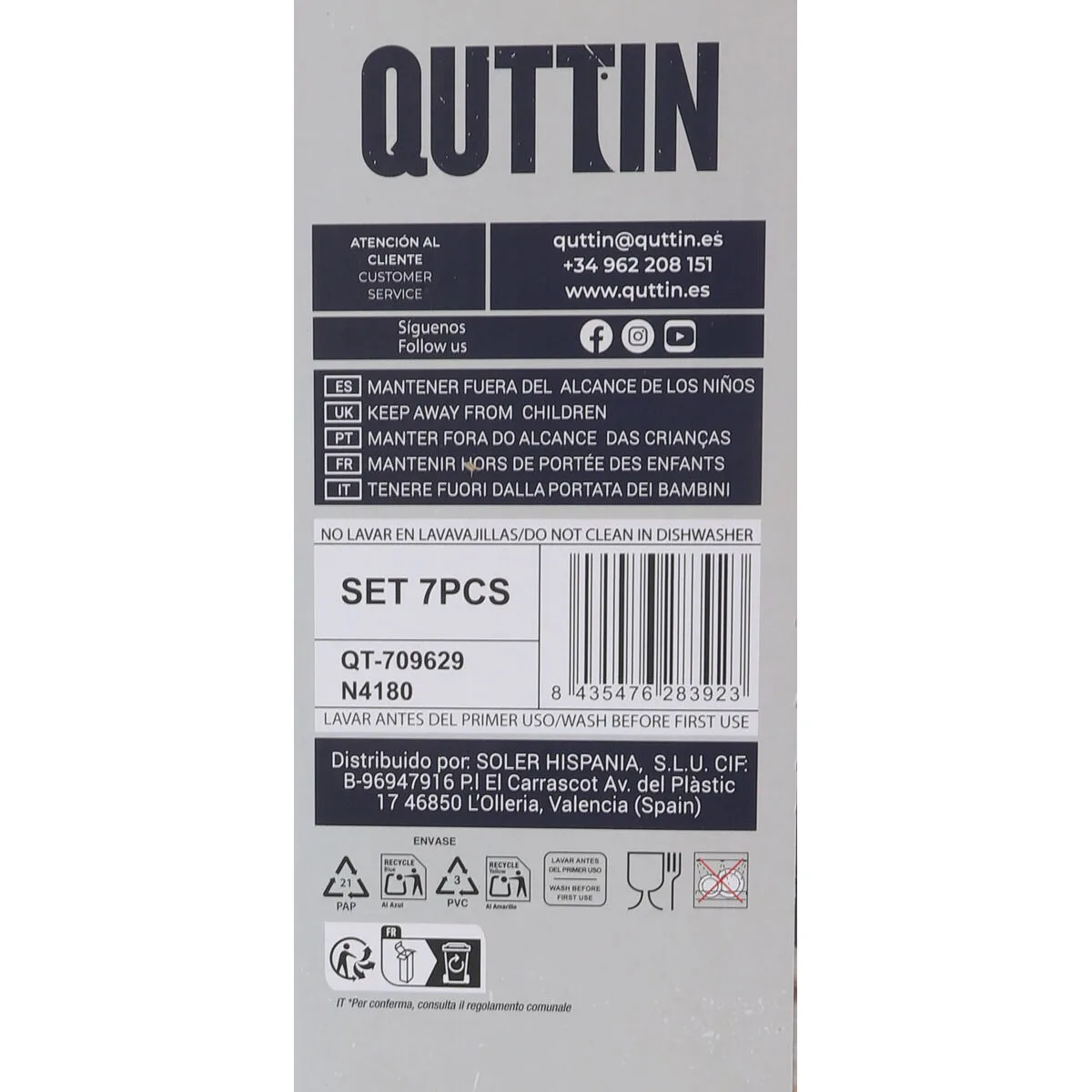 Ensemble de couteaux de cuisine et support quttin nero noir 7 pieces 2 unites s223557918. La mode selon Diaytar : audacieuse, accessible et toujours dans l'air du temps.