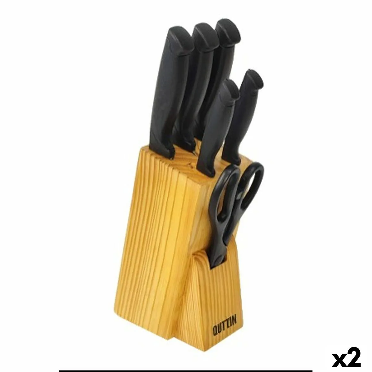 Ensemble de couteaux de cuisine et support quttin nero noir 7 pieces 2 unites s223557974. Votre garde-robe mérite le style Diaytar - Découvrez nos nouveautés !