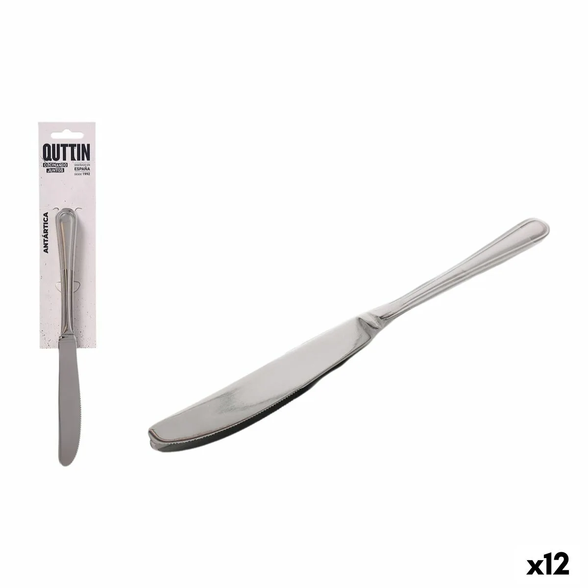 Ensemble de couteaux quttin antartica argente acier inoxydable 21 6 x 1 8 cm 2 pieces 12 unites s223723412. Diaytar Home : Créez l'atmosphère parfaite dans chaque pièce de votre maison.