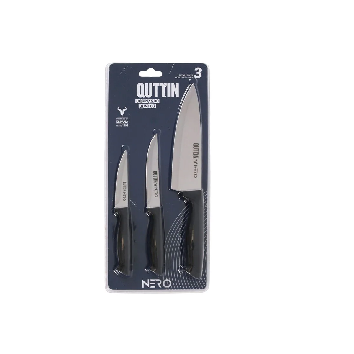 Ensemble de couteaux quttin nero noir argente 3 pieces 12 unites s223209016. Diaytar réinvente votre quotidien avec des objets déco pleins de charme.