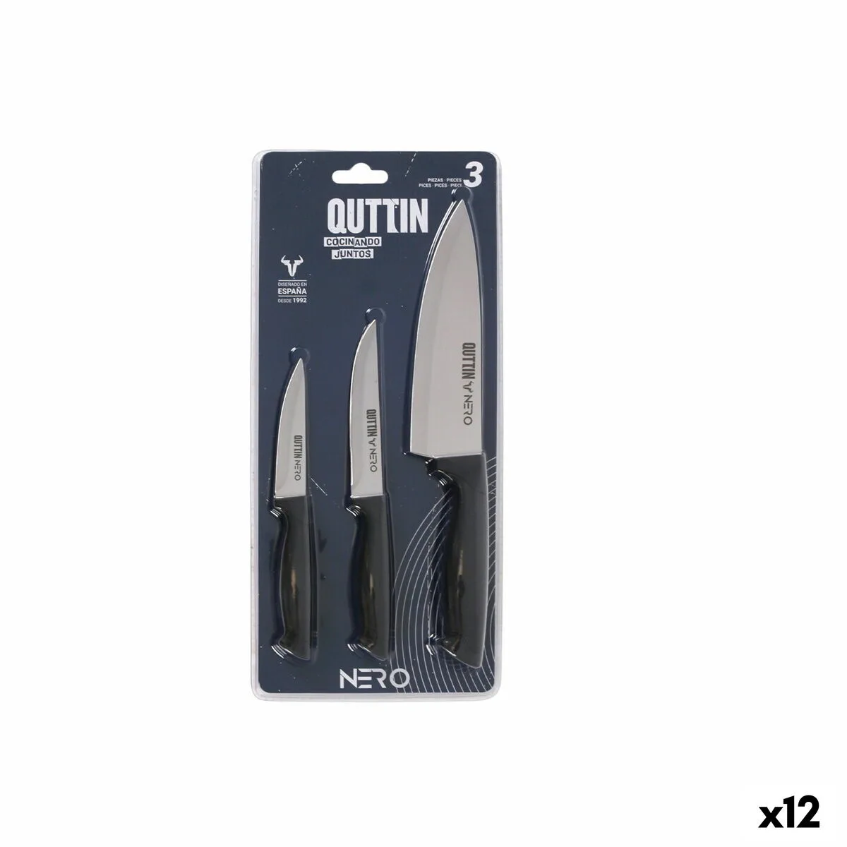 Ensemble de couteaux quttin nero noir argente 3 pieces 12 unites s223209095. Diaytar, c'est la rencontre parfaite entre modernité et authenticité.