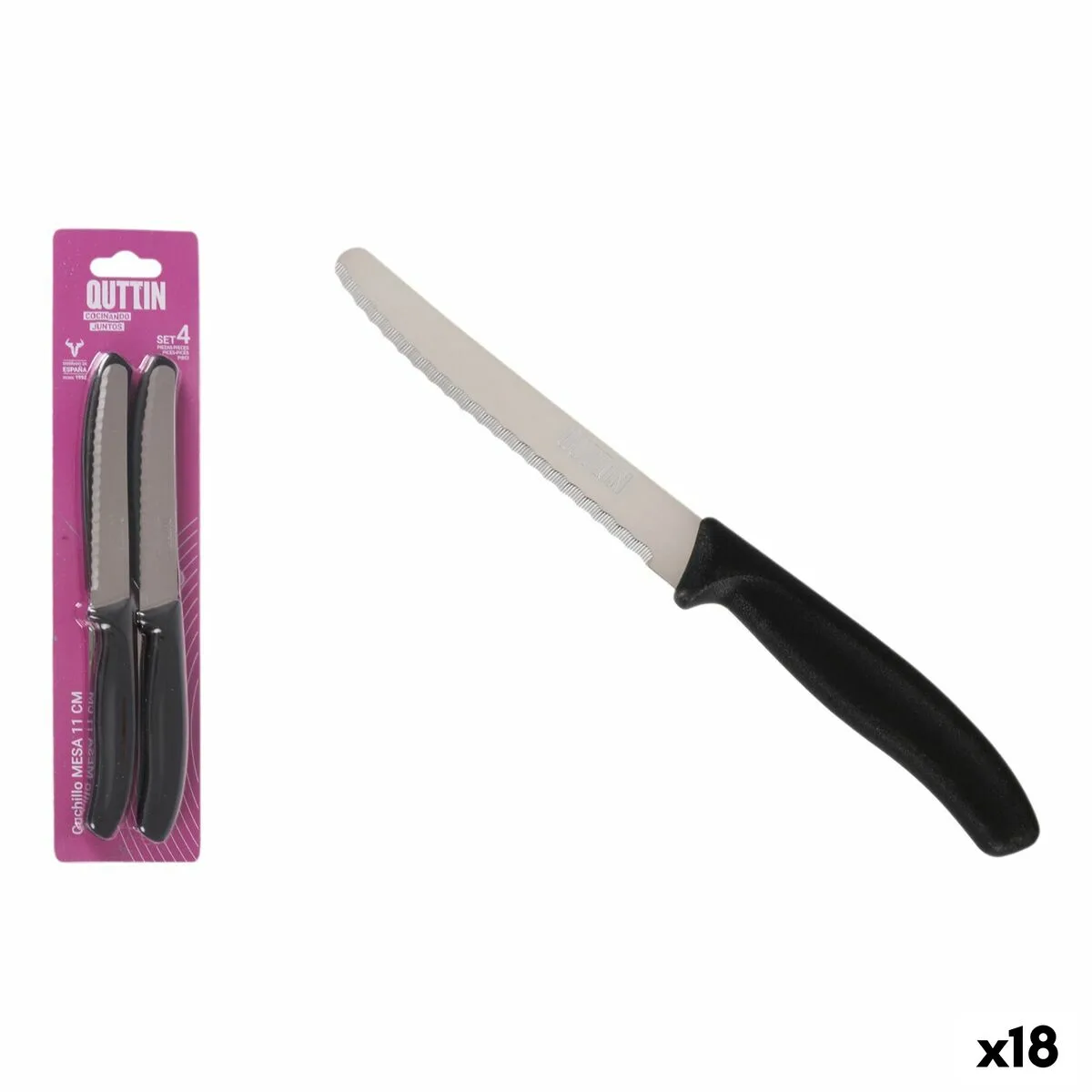 Ensemble de couteaux quttin noir argente acier inoxydable 11 cm 4 pieces 18 unites s223596779. Découvrez l'univers Diaytar : une boutique en ligne généraliste qui marque style, qualité et originalité dans chaque produit