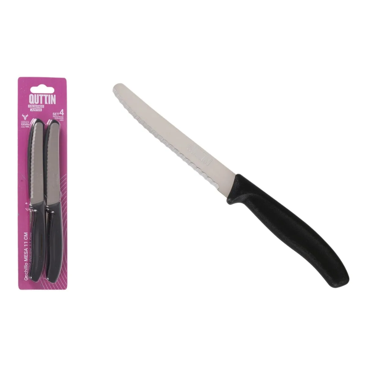 Ensemble de couteaux quttin noir argente acier inoxydable 11 cm 4 pieces 18 unites s223596782. Nous sommes les storytellers du produit ordinaire devenu extraordinaire. Bienvenue dans le récit Diaytar.