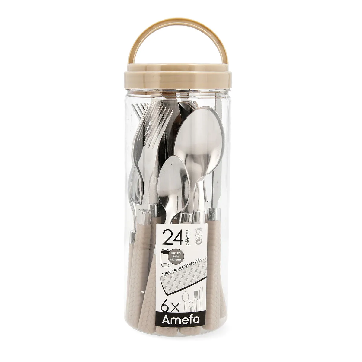 Ensemble de couverts amefa paille gris 24 unites metal s270604735. Diaytar : là où le shopping devient une forme d'art. Curateur d'un quotidien plus beau et plus fonctionnel.
