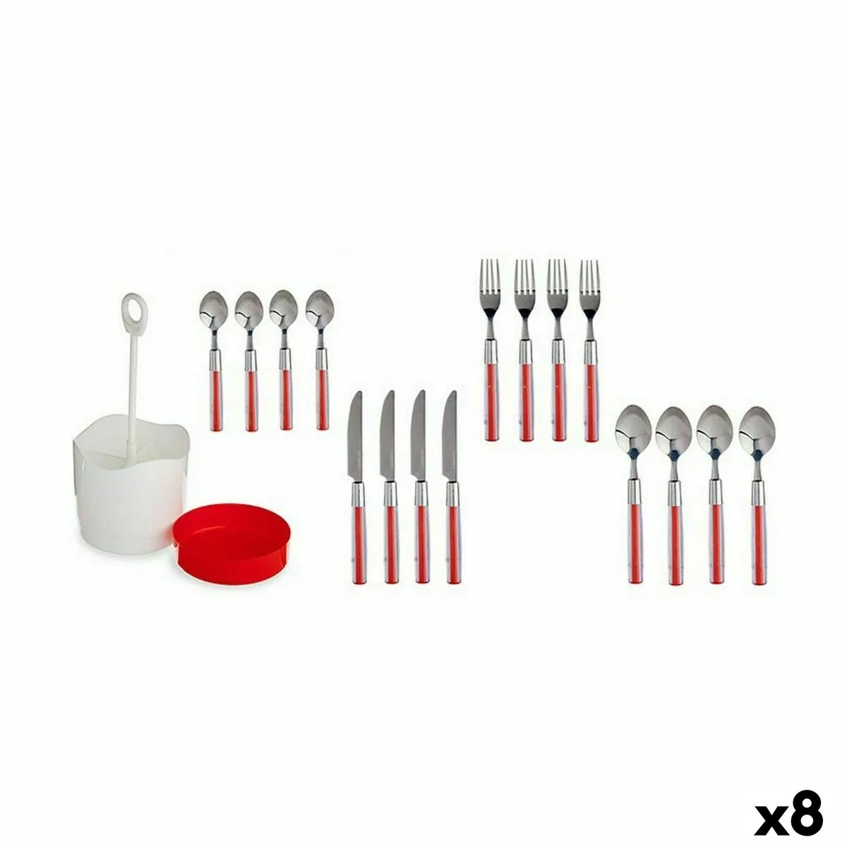 Ensemble de couverts kinvara hq233h10 rouge acier inoxydable 8 unites s362563219. Chez Diaytar, chaque détail compte pour votre satisfaction totale.