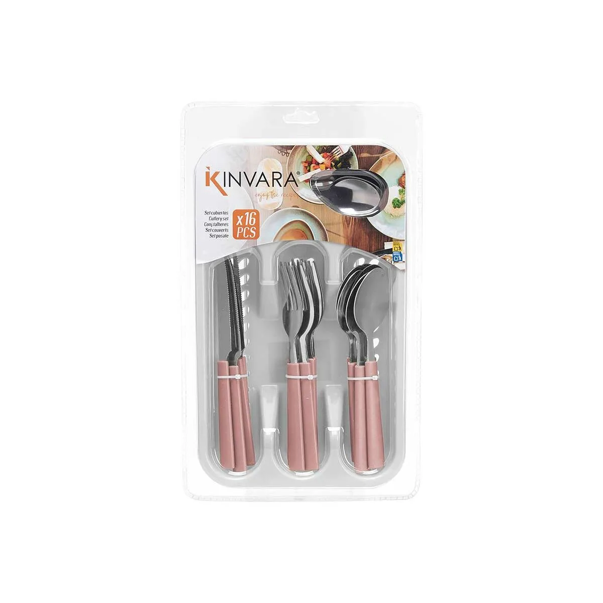 Ensemble de couverts kinvara kt166096 1c p rose argente acier inoxydable plastique 6 unites s363001138. Diaytar : là où le shopping devient une forme d'art. Curateur d'un quotidien plus beau et plus fonctionnel.