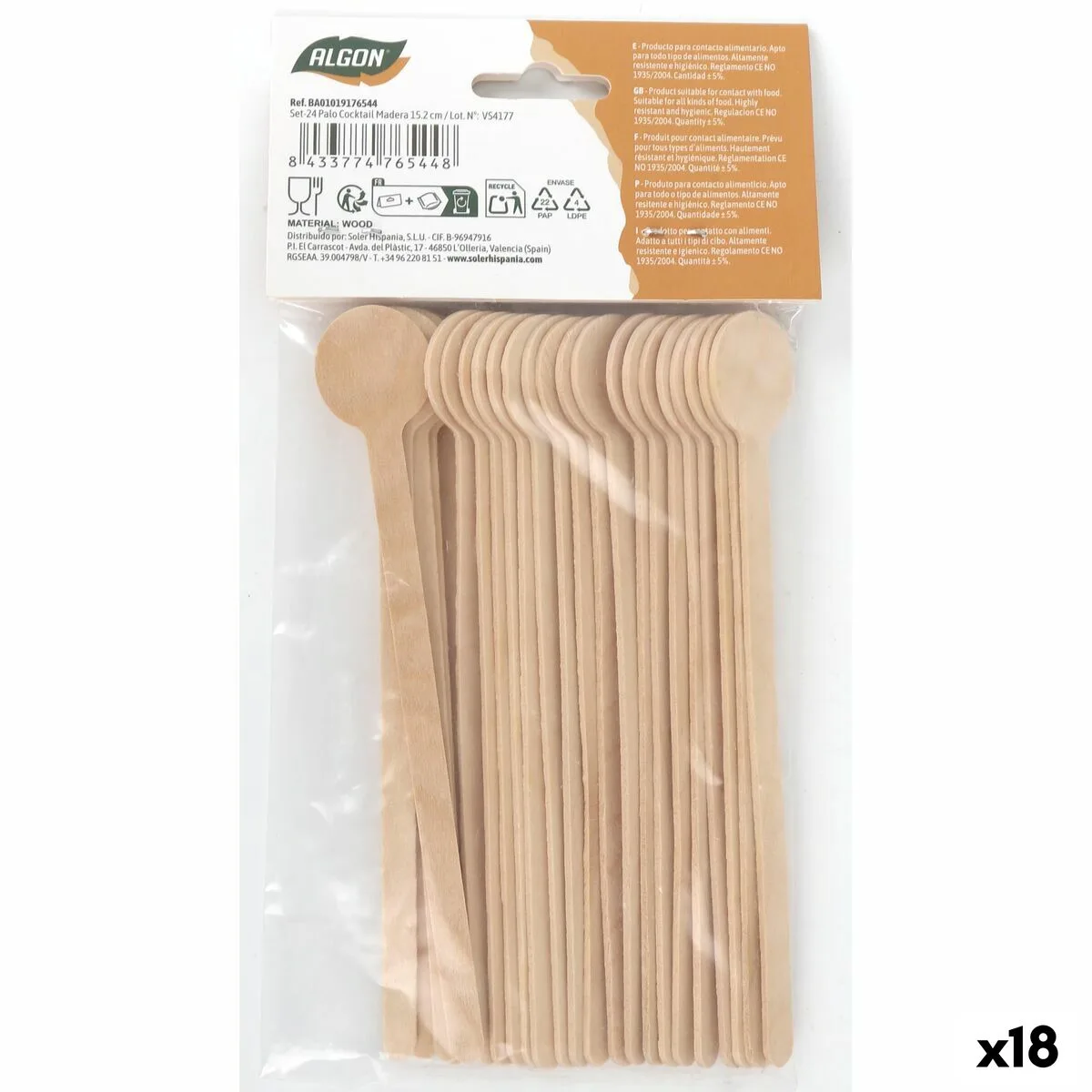 Ensemble de cuilleres algon bois 15 2 cm 24 pieces 18 unites s223768180. Diaytar, c'est la vitrine ultime des produits qui comptent vraiment, ceux qui simplifient et embellissent existant.