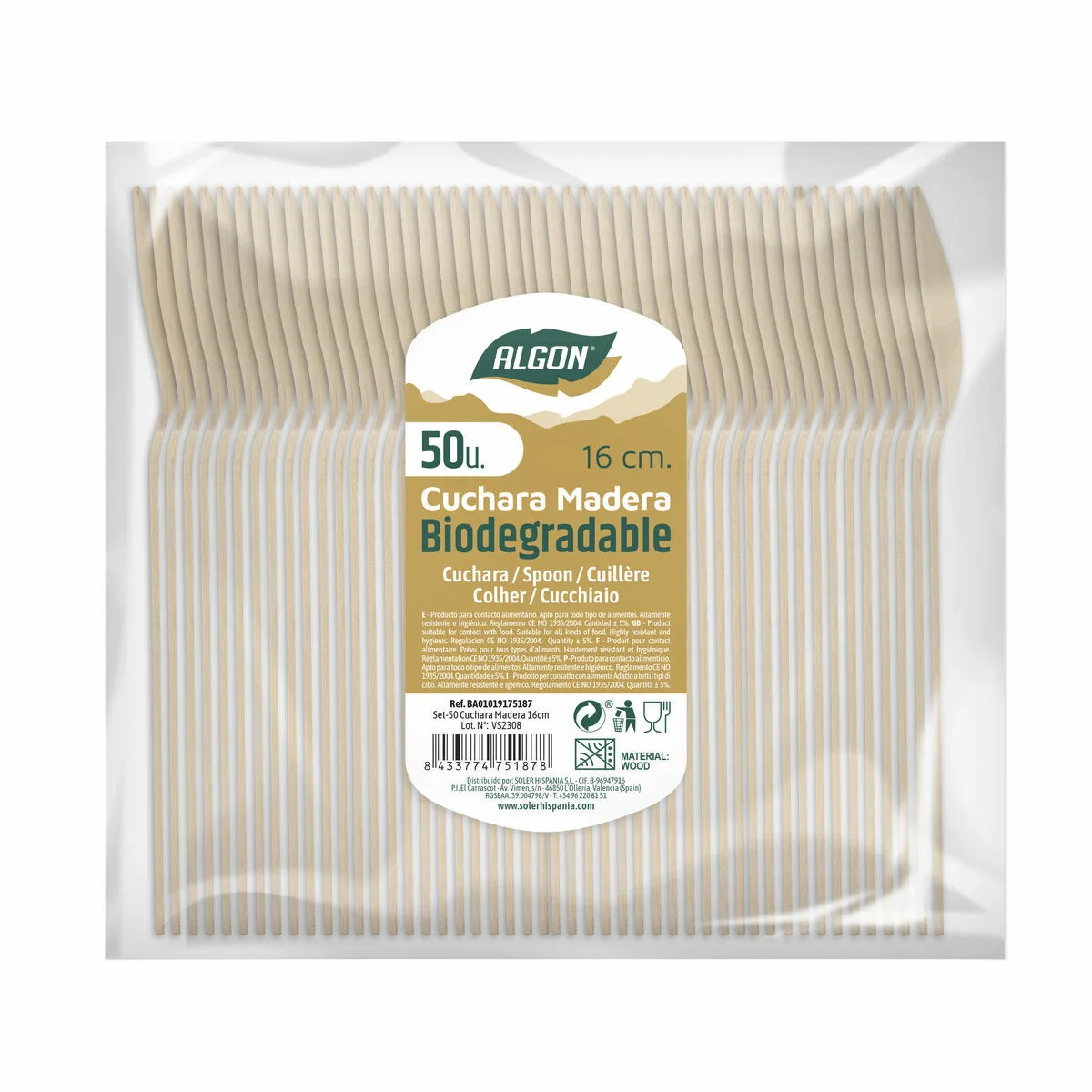 Ensemble de cuilleres algon bois 20 unites 16 x 3 x 1 cm s222923783. Notre équipe Diaytar parcourt le globe pour vous dénicher les produits généraux et électroniques les plus prometteurs