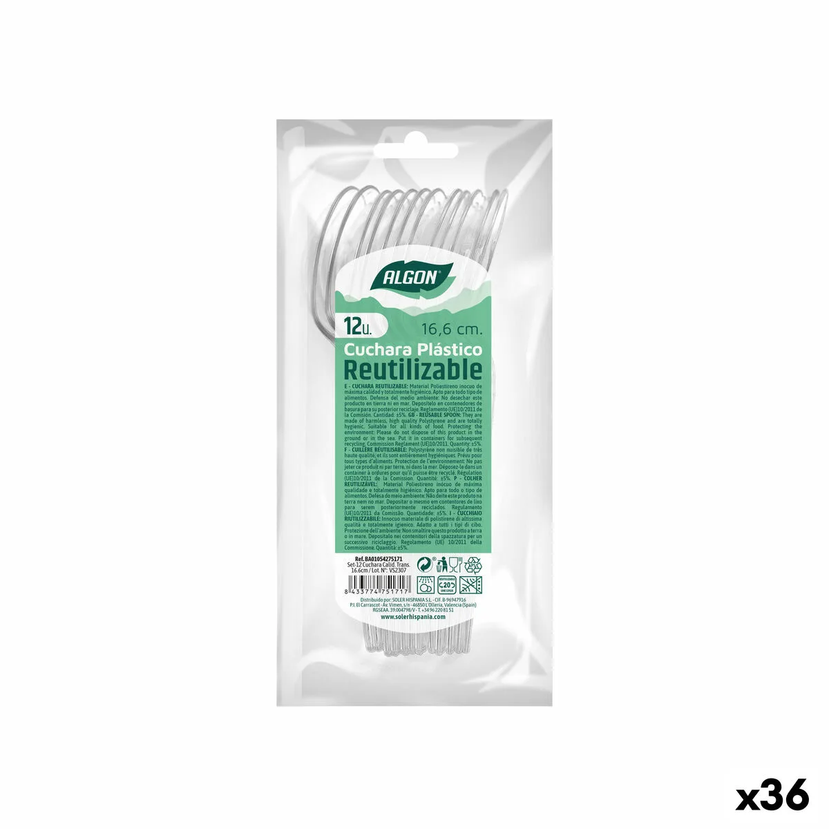 Ensemble de cuilleres algon reutilisable transparent 36 unites 16 6 cm s222948081. Diaytar, c'est l'alchimie parfaite entre la froide efficacité de la tech et la chaleur rassurante des produits de qualité.