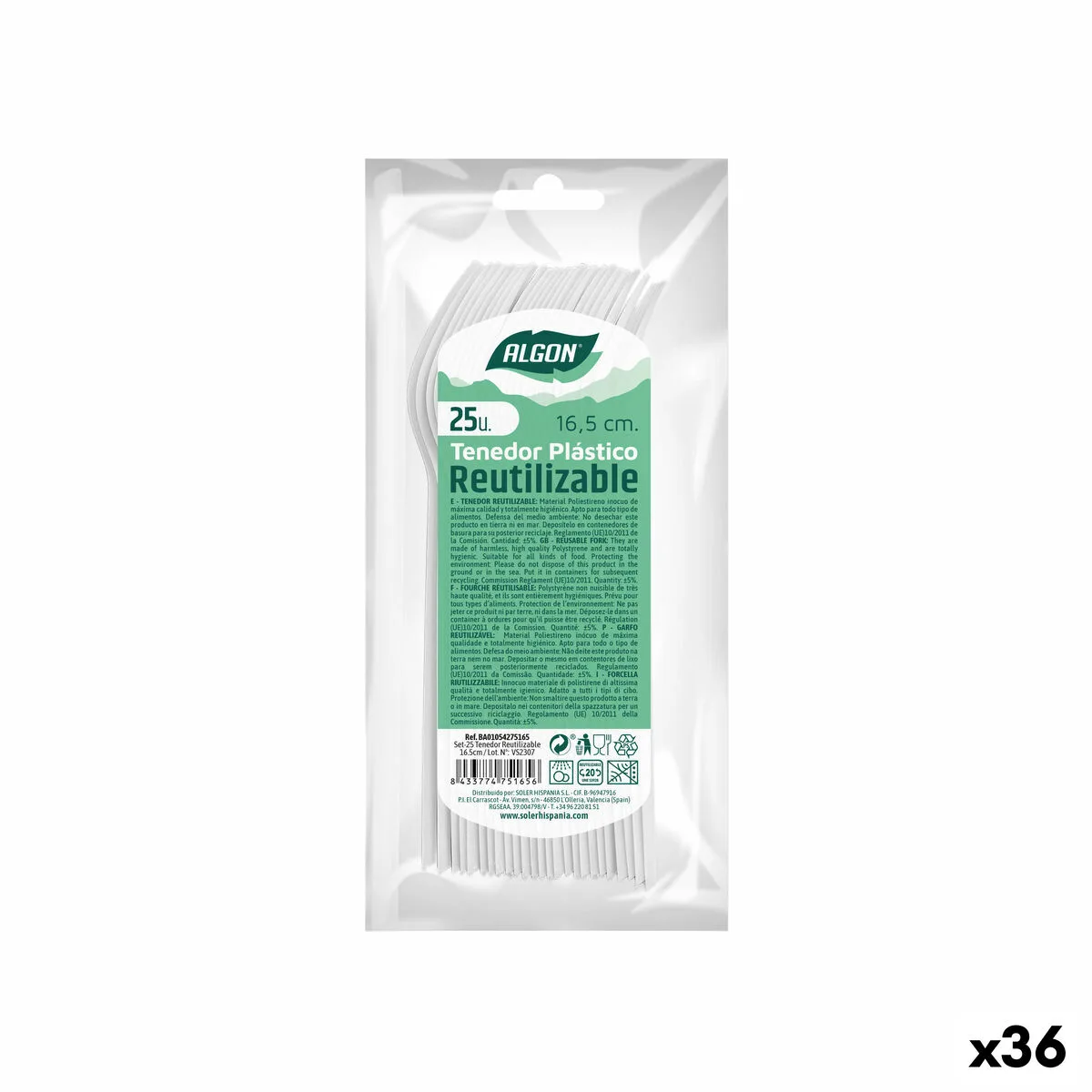 Ensemble de fourchettes algon reutilisable blanc 36 unites 16 5 cm s222947555. L'aventure Diaytar est une quête permanente de sens et d'esthétisme à travers des produits soigneusement pensés.