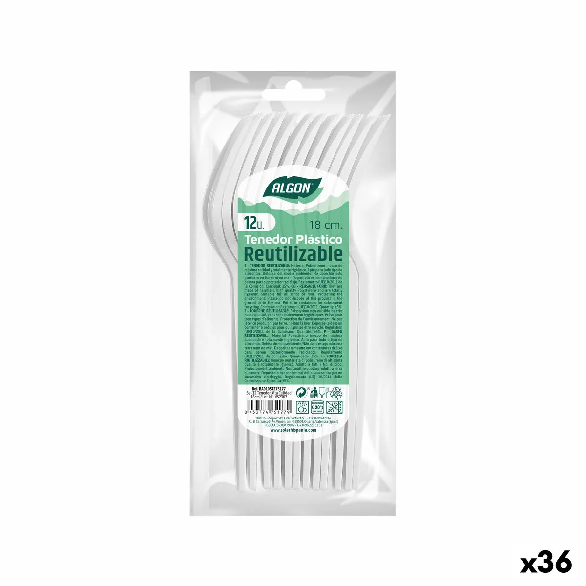 Ensemble de fourchettes algon reutilisable blanc 36 unites 18 cm s222948692. Diaytar, c'est votre garantie contre la déception. Des produits testés et approuvés, pour un shopping en toute sérénité.