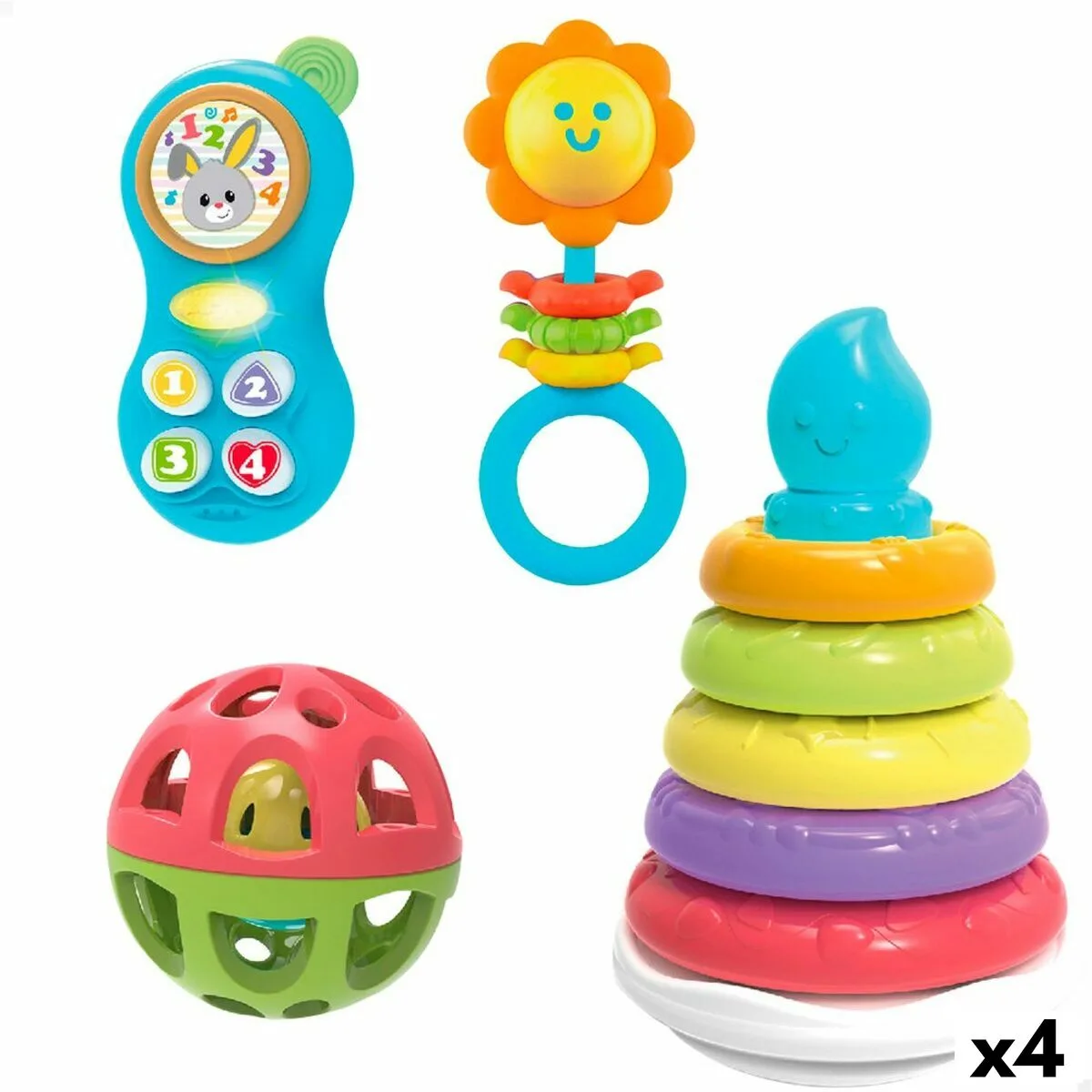 Ensemble de jouets pour bebes winfun 4 unites 13 x 20 x 13 cm s890012589. Diaytar, c'est l'évidence : une plateforme simple, des produits beaux, une expérience fluide. Le trio gagnant.