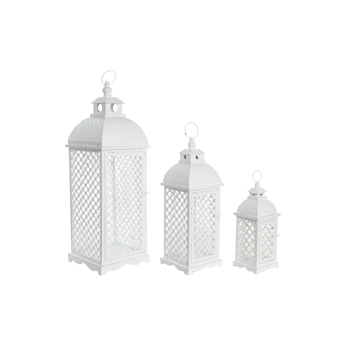 Ensemble de lanternes dkd home decor blanc metal verre arabe finition vieillie 24 x 24 x 74 cm 3 pieces s304318396. Diaytar, c'est la vitrine permanente des innovations produits qui vont faire parler d'elles dans les mois à venir.