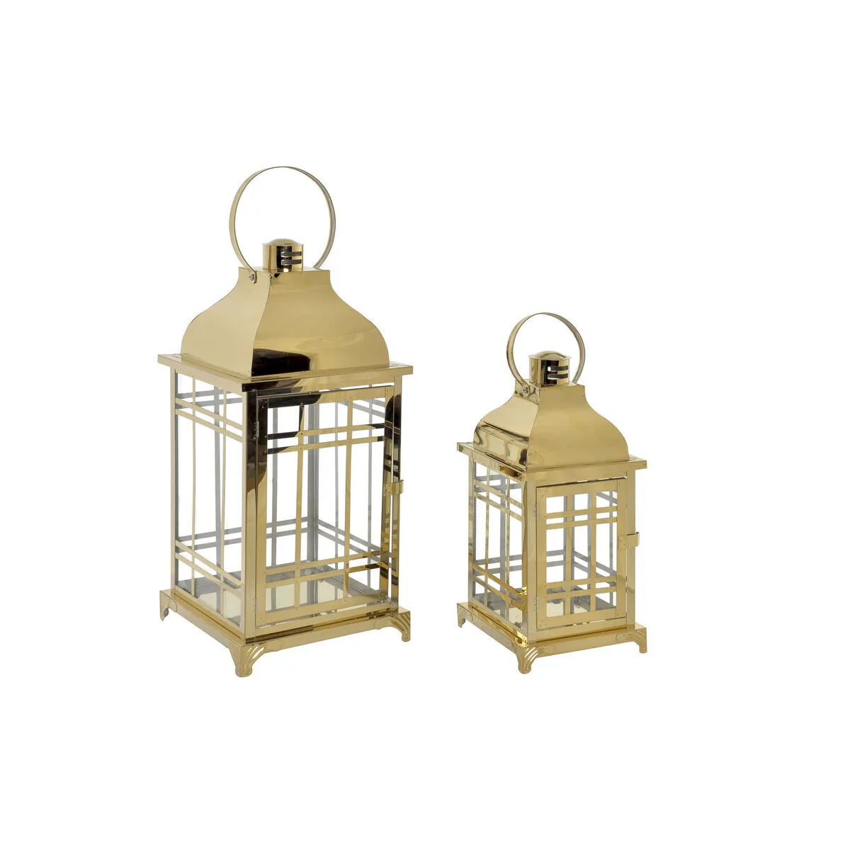 Ensemble de lanternes dkd home decor dore metal verre 22 x 22 x 49 cm 22 x 22 x 57 cm 2 pieces s303949360. Notre ambition pour Diaytar : devenir le réflexe numéro 1 lorsque vous pensez 'produit génial'.
