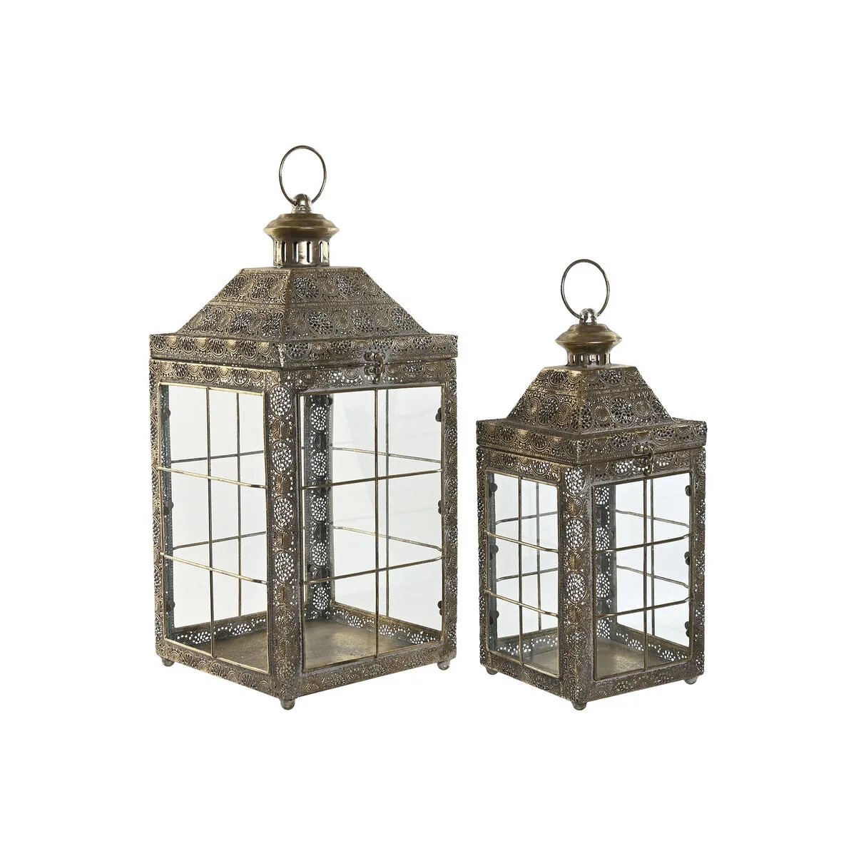 Ensemble de lanternes home esprit dore metal verre arabe 26 x 26 x 53 cm 2 pieces s305929270. Découvrez l'univers Diaytar - Des milliers de produits sélectionnés avec soin pour vous.