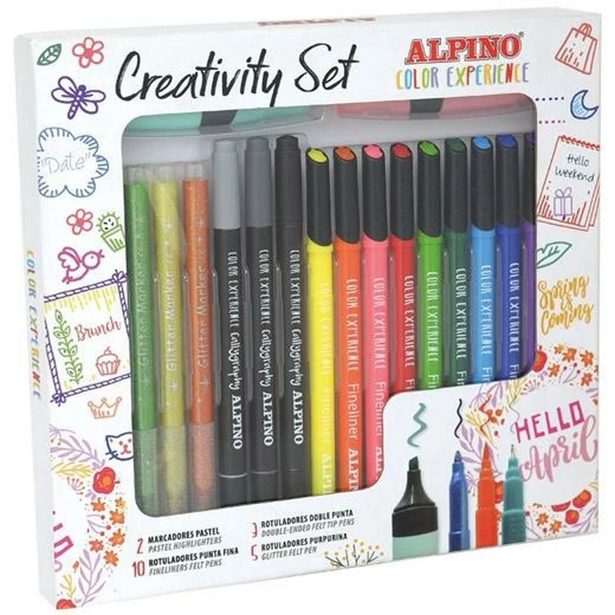 Ensemble de marqueurs alpino creativity color experience multicouleur 20 pieces 8 unites s843496531. Style et élégance se conjuguent parfaitement dans notre rayon mode Diaytar.