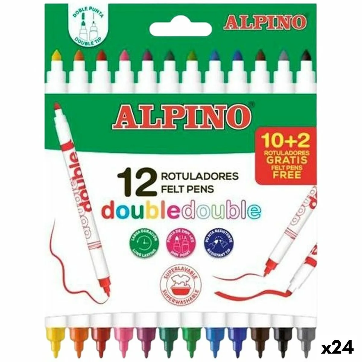 Ensemble de marqueurs alpino double multicouleur 12 pieces 24 unites s843572516. Diaytar s'adresse à tous ceux qui considèrent que le choix d'un produit, même basique, est une expression de leur personnalité