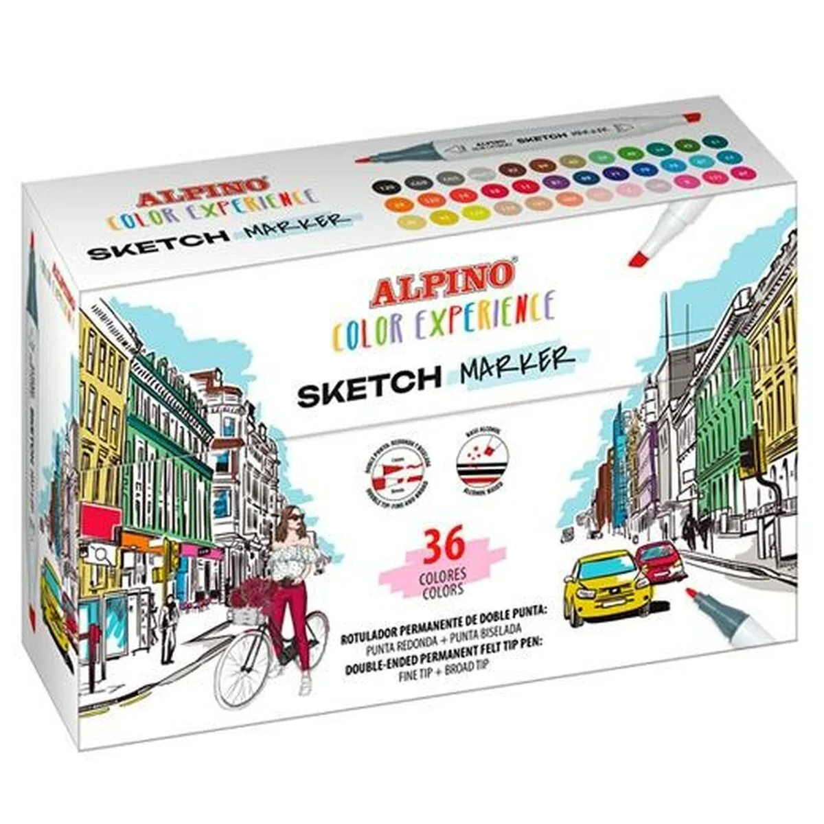 Ensemble de marqueurs alpino sketch color experience multicouleur double pointe 36 pieces s843205291. Diaytar s'adresse à tous ceux qui considèrent que le choix d'un produit, même basique, est une expression de leur personnalité