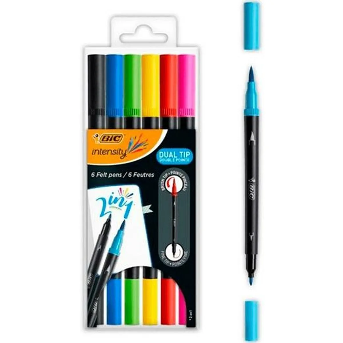 Ensemble de marqueurs bic intensity dual tip multicouleur 6 pieces s842645614. Chez Diaytar, nous ne vendons pas que des produits, nous proposons des solutions, du rêve et un peu de magie au quotidien