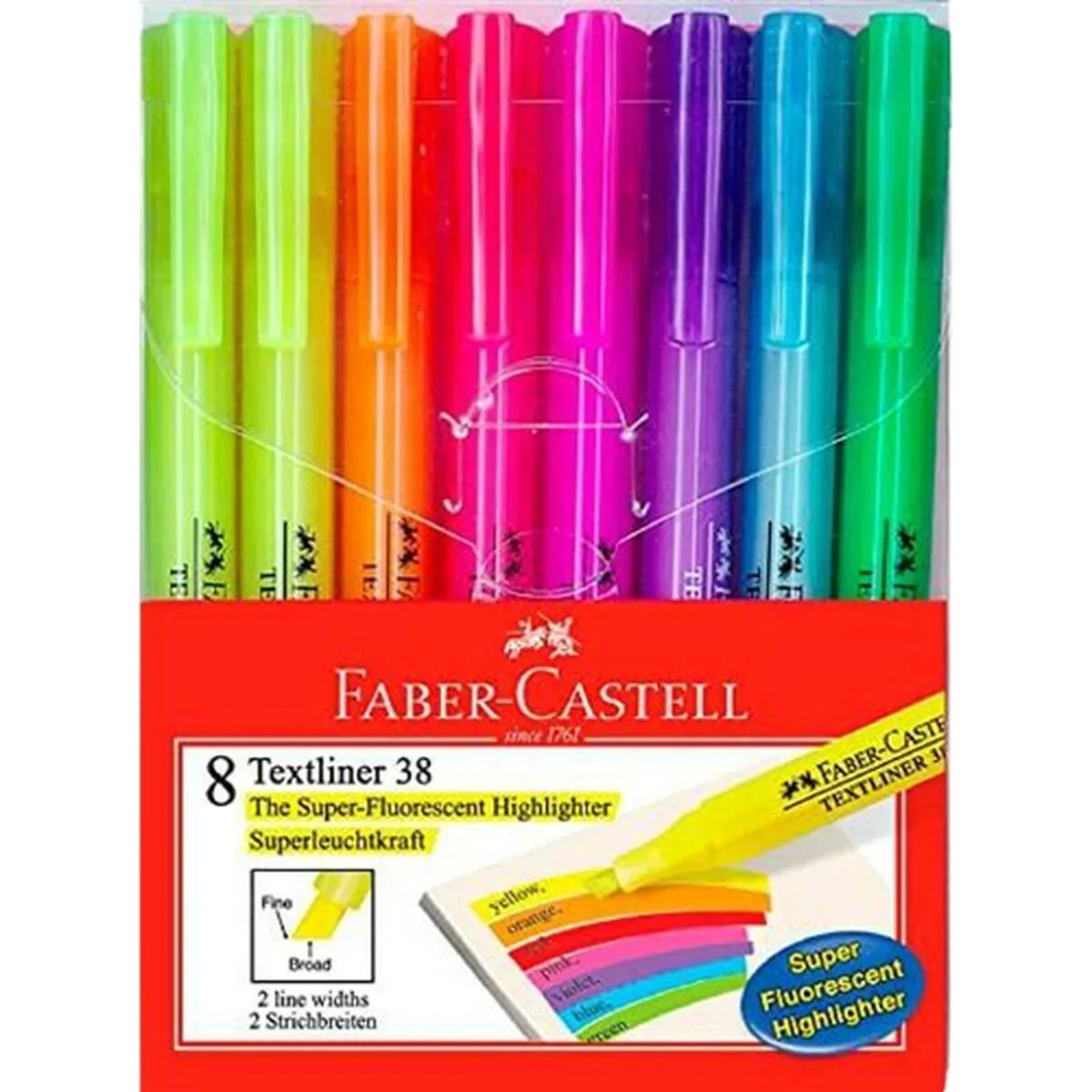 Ensemble de marqueurs fluorescents faber castell textliner 38 5 unites s842174577. Chez Diaytar, chaque détail compte pour votre satisfaction totale.