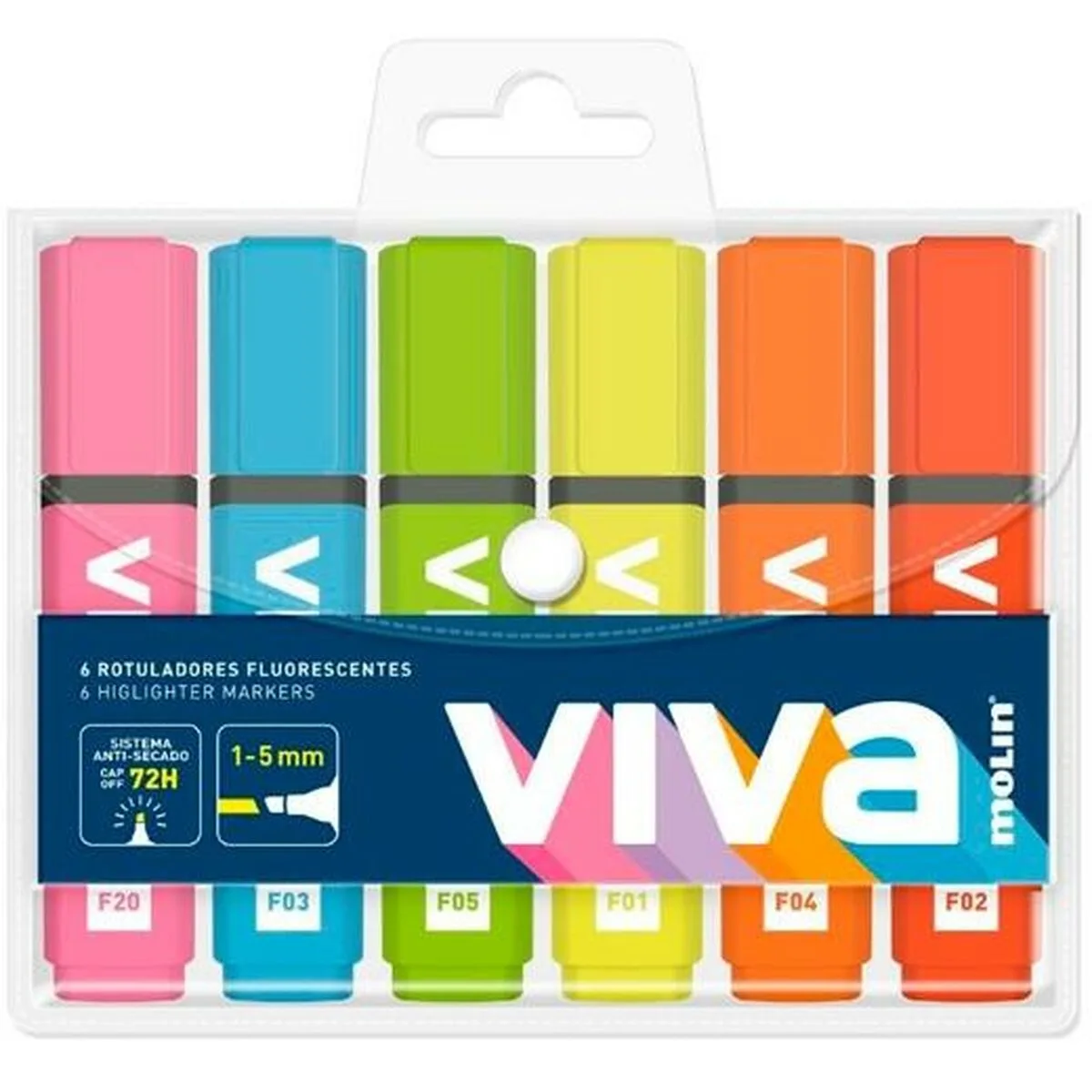 Ensemble de marqueurs fluorescents molin viva multicouleur 6 pieces s843002169. Votre garde-robe mérite le style Diaytar - Découvrez nos nouveautés !