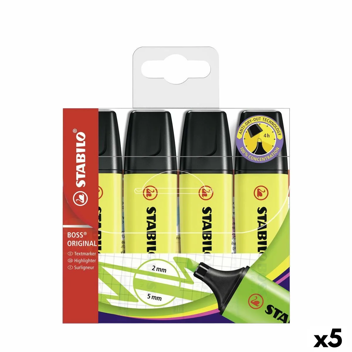 Ensemble de marqueurs fluorescents stabilo boss jaune 5 unites s843430463. Diaytar capitalise sur la diversité : notre force est de vous offrir un choix immense sans jamais sacrifier la qualité