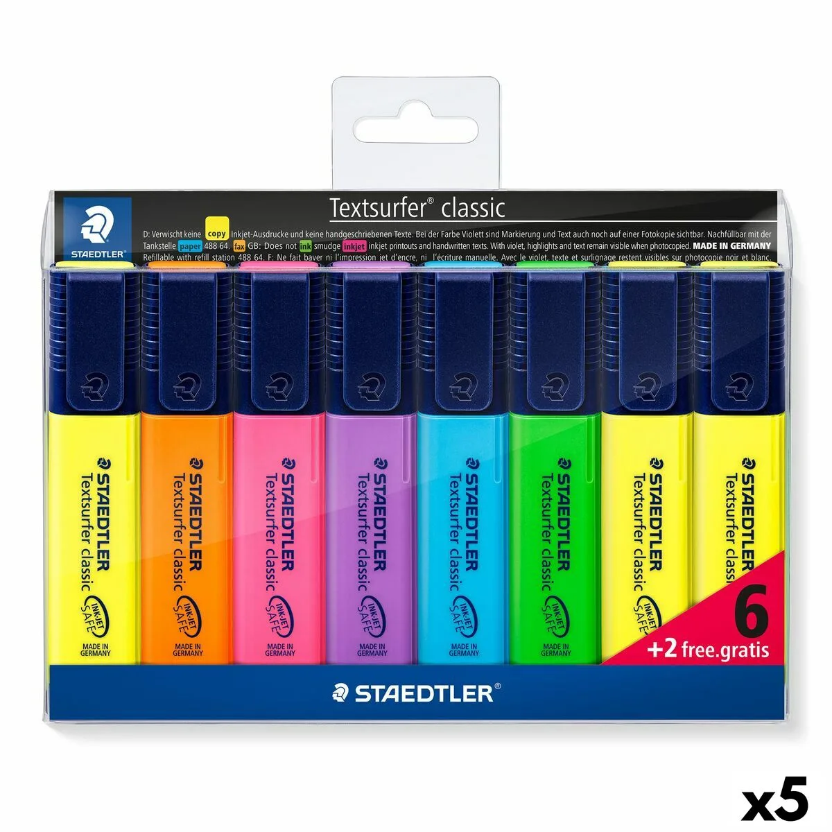 Ensemble de marqueurs fluorescents staedtler textsurfer classic multicouleur 5 unites s843406530. Nous avons bâti Diaytar sur une idée simple : vous méritez le meilleur des produits, sans avoir à chercher pendant des heures.