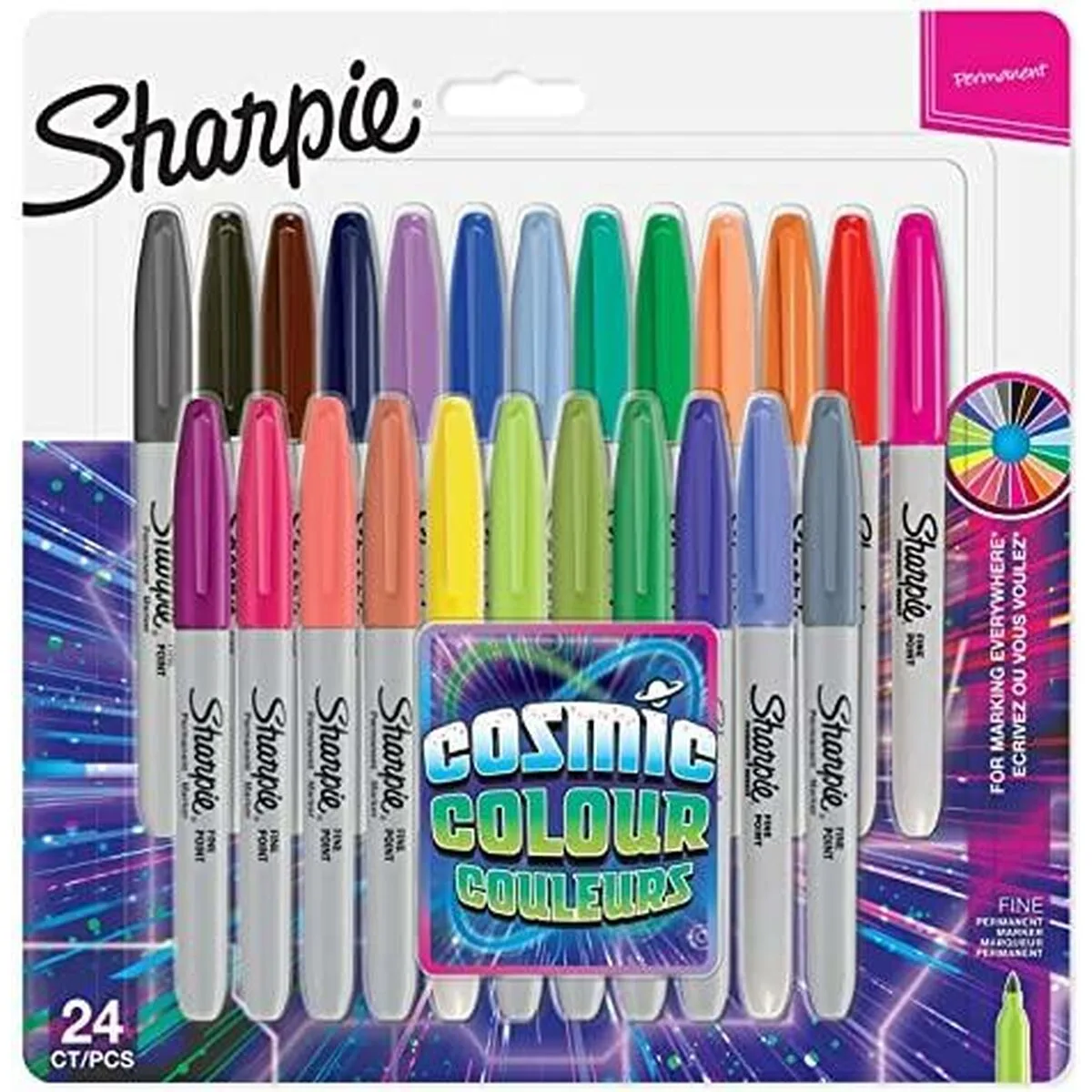Ensemble de marqueurs sharpie cosmic 24 pieces permanent multicouleur s841748126. Révélez votre style avec la collection capsule Diaytar, limitée et exclusive.