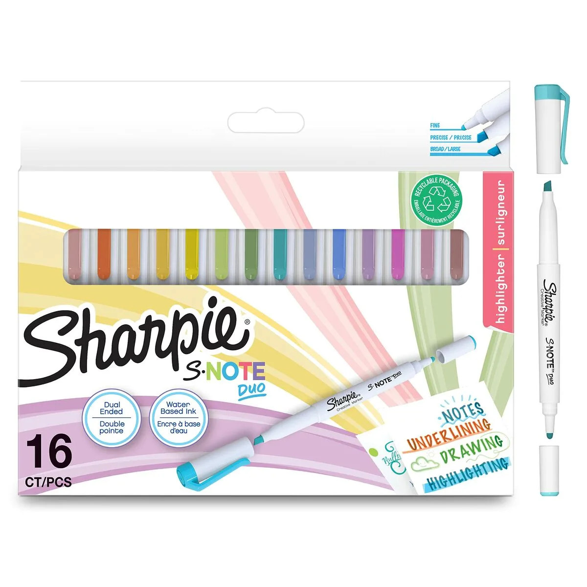 Ensemble de marqueurs sharpie s note duo double 16 pieces s842531642. Votre style, votre personnalité, nos produits : bienvenue chez Diaytar !