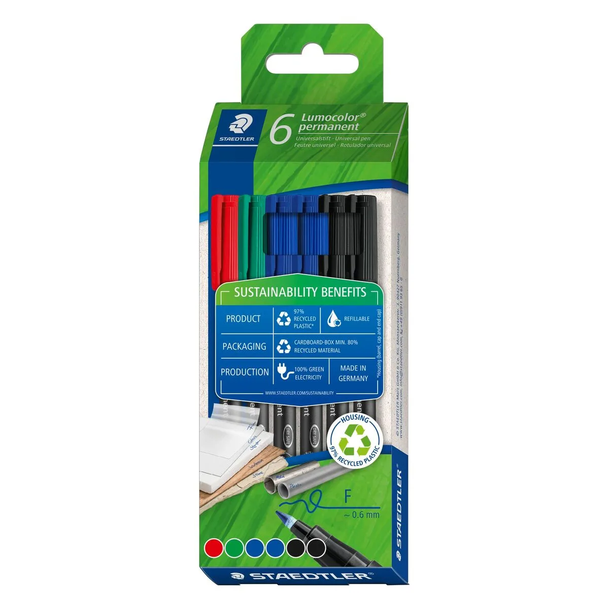 Ensemble de marqueurs staedtler lumocolor permanent 6 pieces multicouleur 0 6 mm s842642922. Nous avons injecté tout notre savoir-faire dans Diaytar pour vous offrir une expérience shopping sans friction, tout en plaisir.
