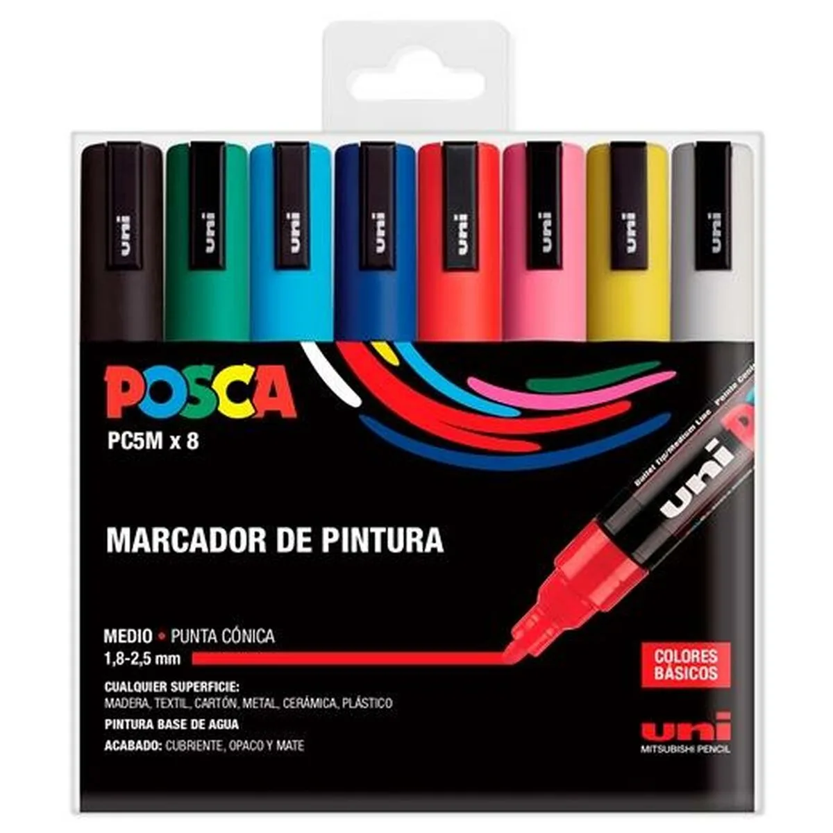 Ensemble de marqueurs uni ball posca basic pc 5m multicouleur 8 pieces 8 unites s841899250. Osez l'originalité avec les créations mode exclusives de Diaytar.
