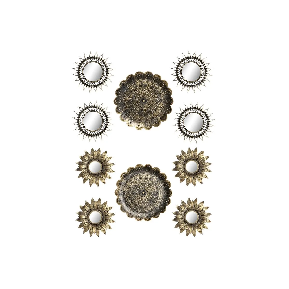 Ensemble de miroirs dkd home decor verre dore pp 2 unites 35 x 2 x 35 cm s302973582. Votre garde-robe mérite le style Diaytar - Découvrez nos nouveautés !