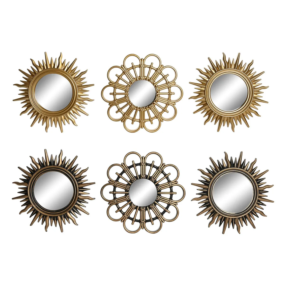 Ensemble de miroirs dkd home decor verre noir dore polypropylene 25 x 3 x 25 cm 2 unites s304311071. Diaytar : Parce que vous méritez le meilleur, nous sélectionnons l'excellence.
