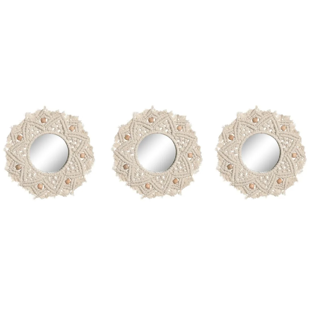 Ensemble de miroirs home esprit blanc boho 20 x 1 x 20 cm 3 pieces s305731781. Bienvenue chez Diaytar, où l'élégance rencontre l'innovation avec nos produits électroniques dernier cri et nos créations maison exclusives