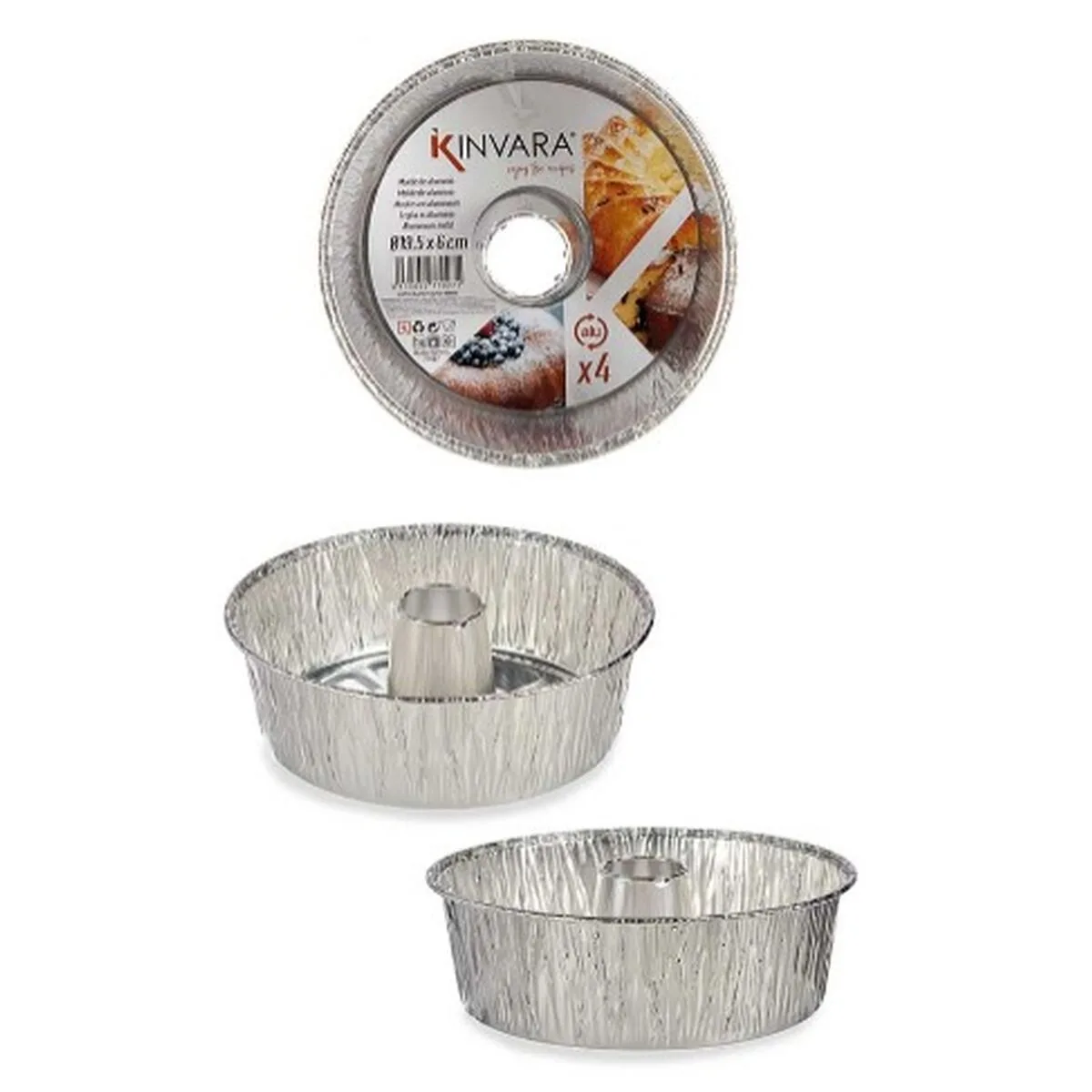 Ensemble de moules a patisserie kinvara 30286c argente aluminium 19 5 x 19 5 x 6 cm 4 pieces 12 unites s363286899. Diaytar réinvente votre quotidien avec des objets déco pleins de charme.