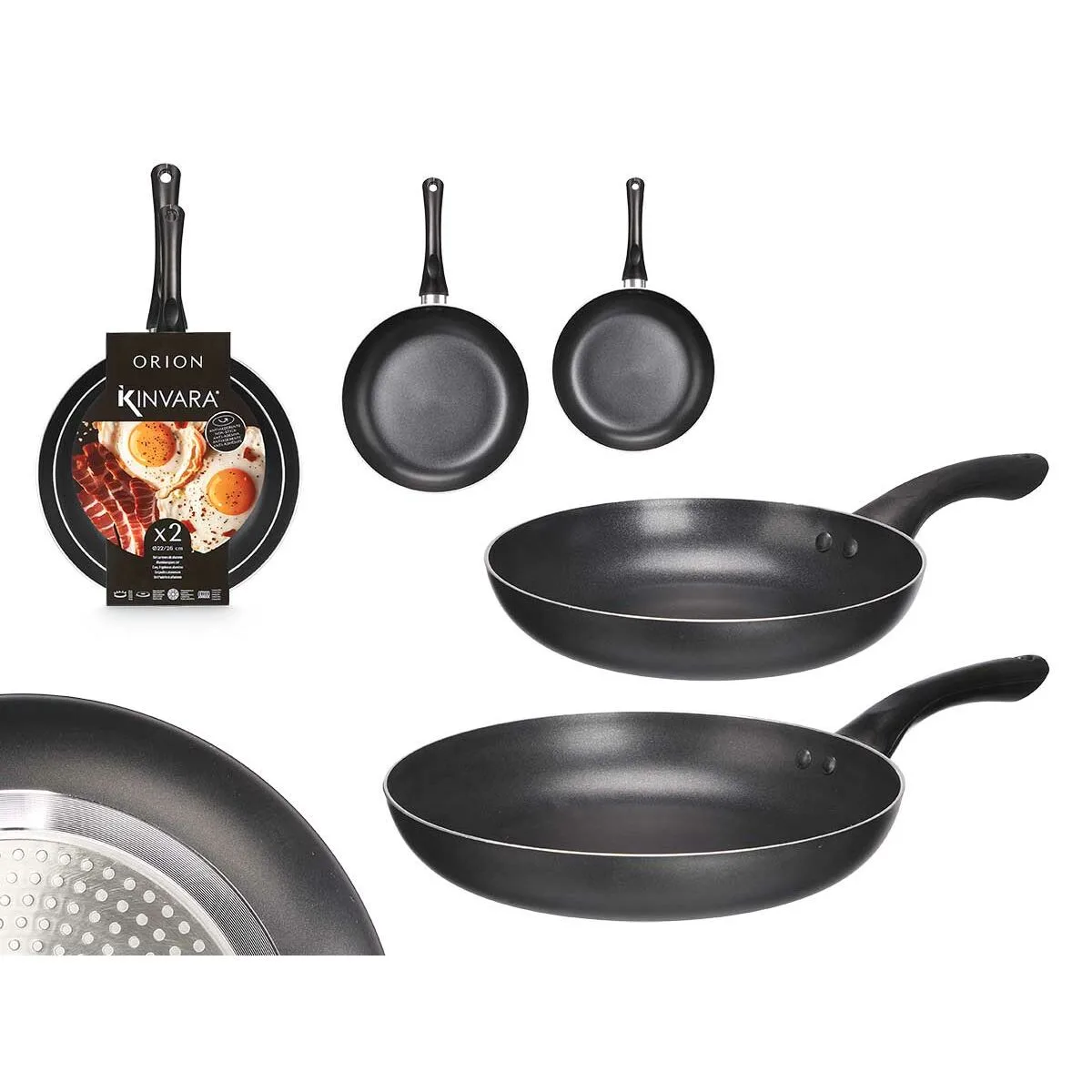 Ensemble de poele kinvara 3 noir aluminium bakelite 22 5 x 4 3 cm 26 4 x 4 7 cm 6 unites s363347635. Diaytar, c'est la convergence entre votre style unique et notre sélection infinie de produits qui lui correspondent.