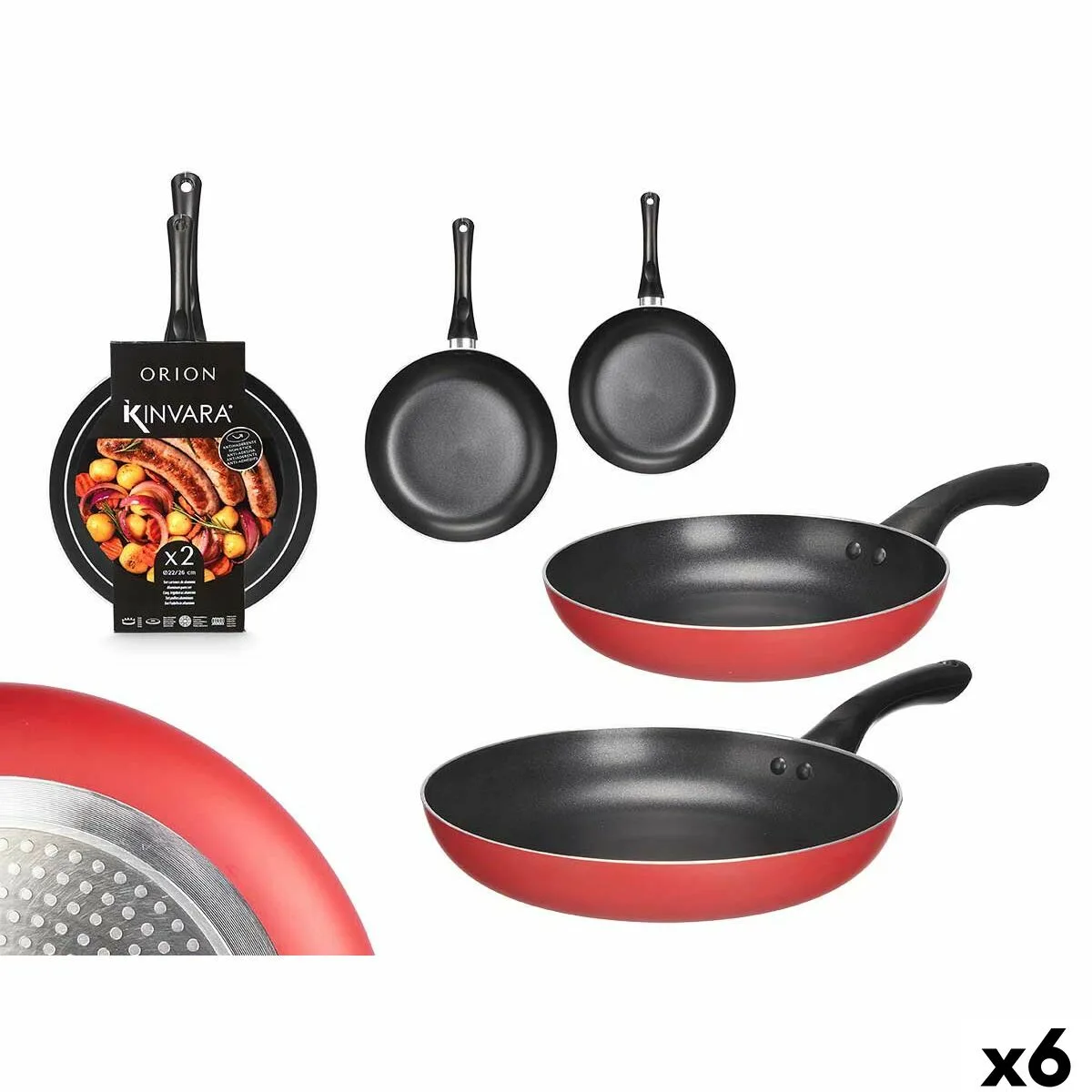 Ensemble de poele kinvara 4 noir rouge aluminium bakelite 22 5 x 4 3 cm 26 x 4 7 cm 6 unites s363347453. Diaytar, le garde-meuble moderne de toutes vos envies : des produits pour combler tous vos besoins et toutes vos fantasies.