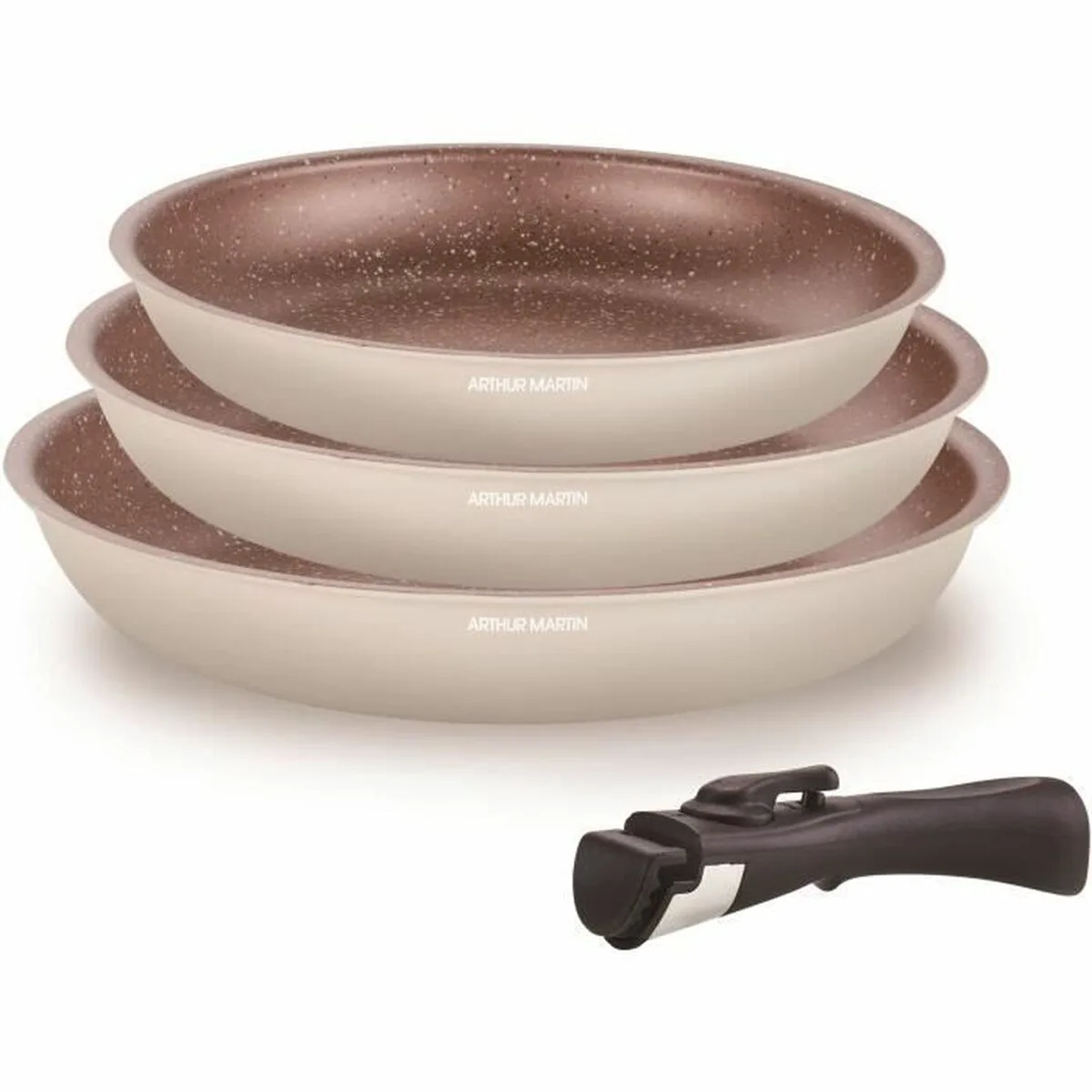 Ensemble de poeles arthur martin beige creme aluminium 4 pieces 3 unites s7100204430. Diaytar a été imaginé pour les acheteurs avisés qui recherchent autant la performance que le design dans leurs produits