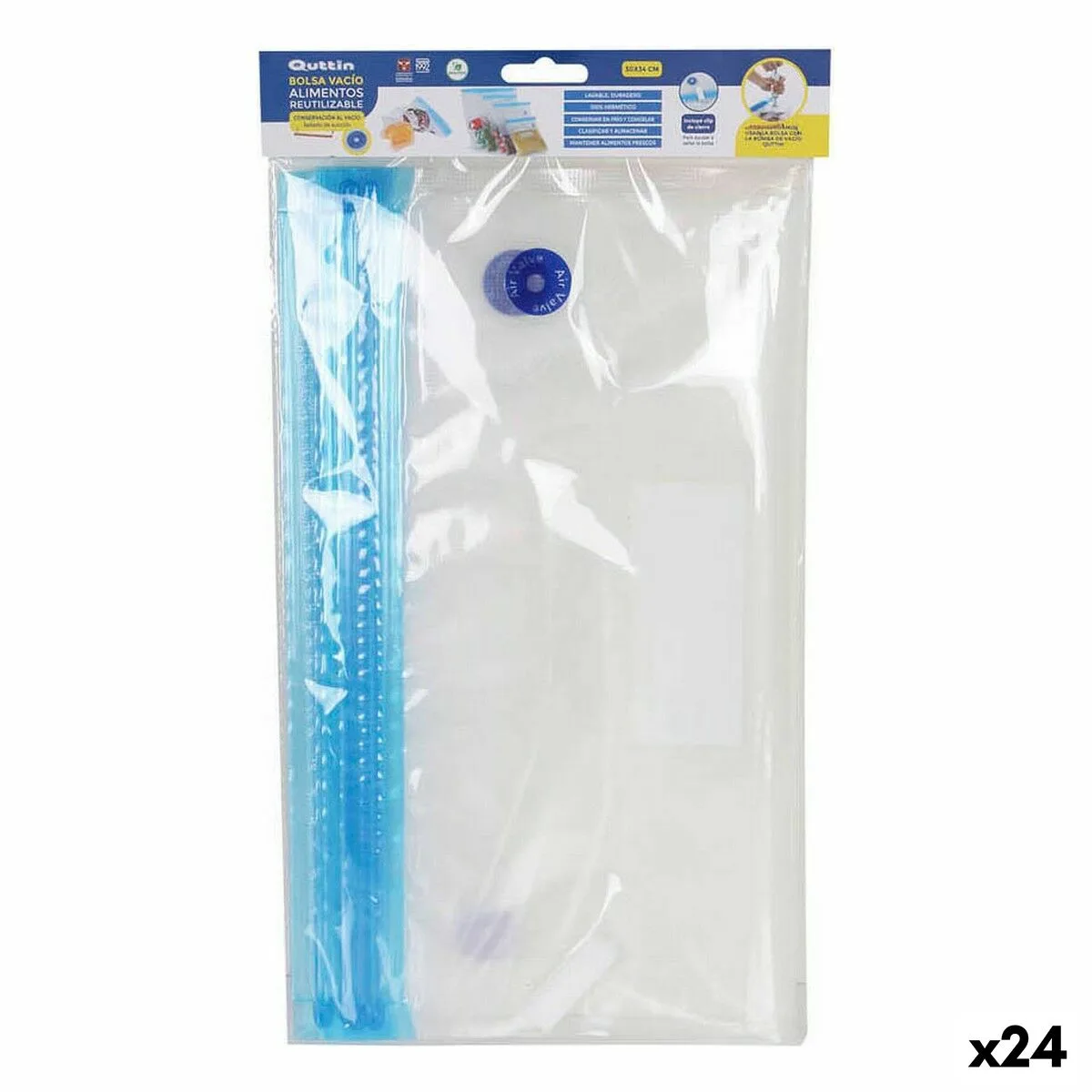Ensemble de sac alimentaire reutilisable quttin soupape a vide 4 pieces 30 x 34 cm 24 unites s223054345. Révélez votre style avec la collection capsule Diaytar, limitée et exclusive.