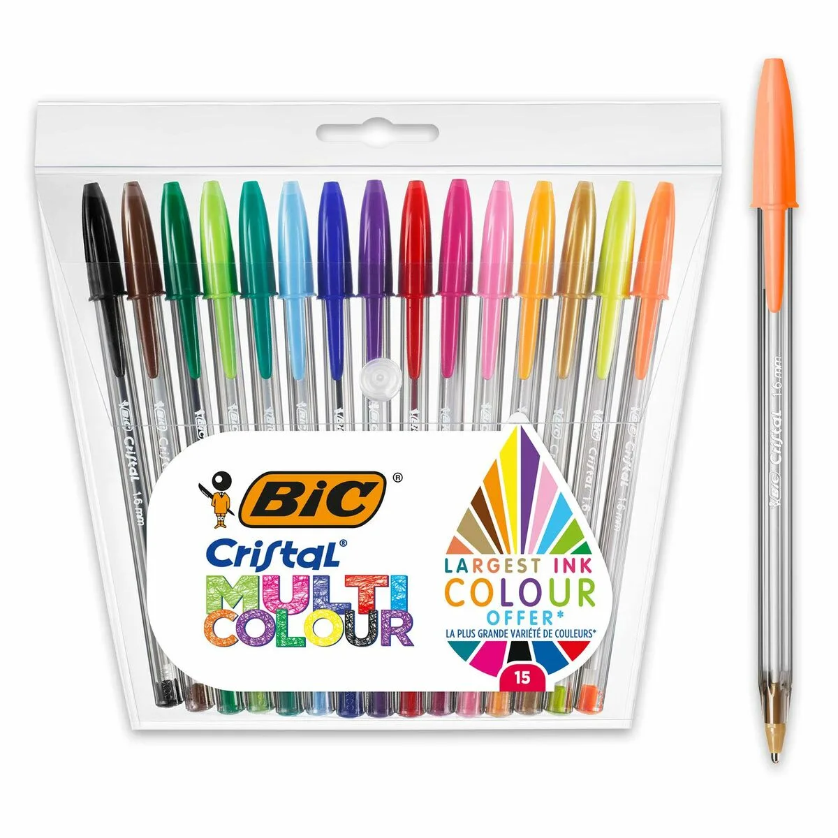 Ensemble de stylos bic cristal multicolor 15 pieces multicouleur 0 42 mm 15 pieces s840159388. La qualité Diaytar : un engagement, une promesse, une satisfaction garantie.
