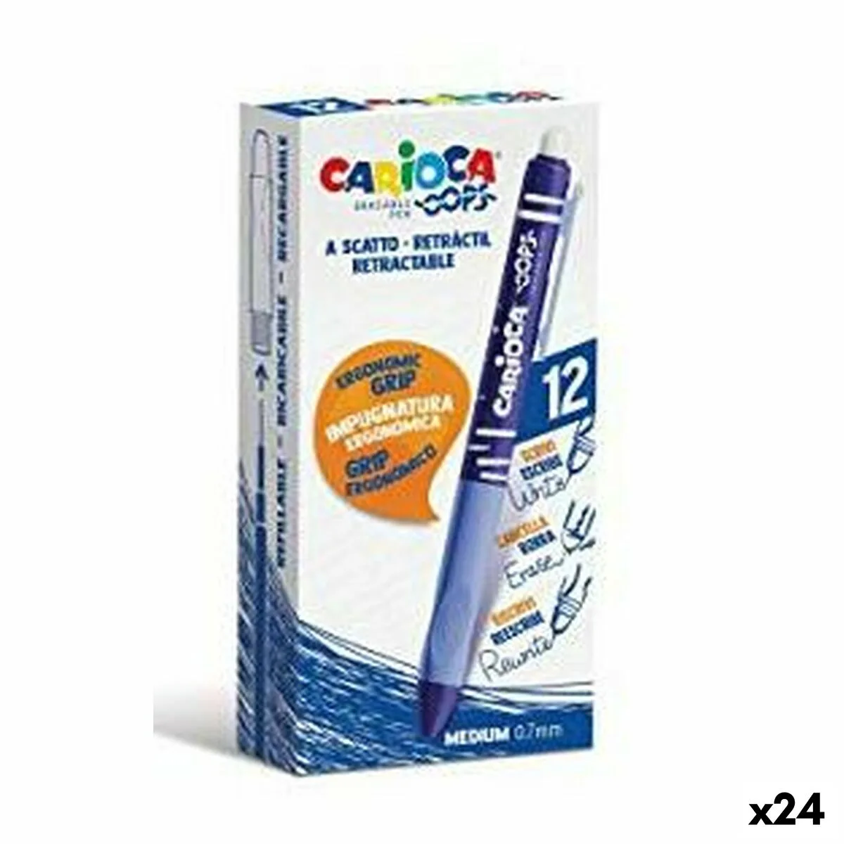 Ensemble de stylos carioca bleu 0 7 mm 24 unites 12 pieces s843974193. Exprimez votre personnalité avec les accessoires tendance de Diaytar.