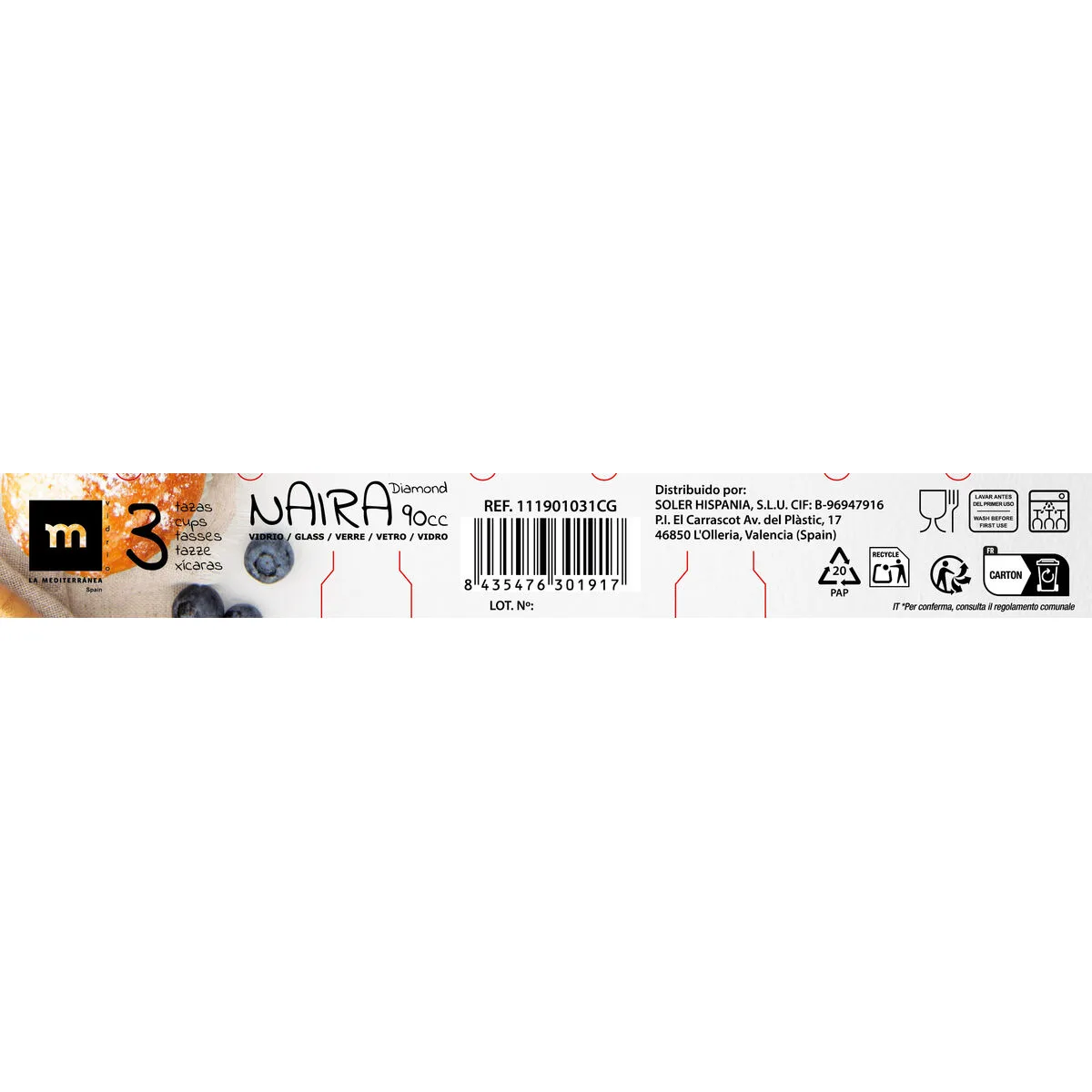 Ensemble de tasses a cafe la mediterranea naira 3 pieces 24 unites s223849322. Explorez Diaytar et laissez-vous surprendre par notre diversité de produits.