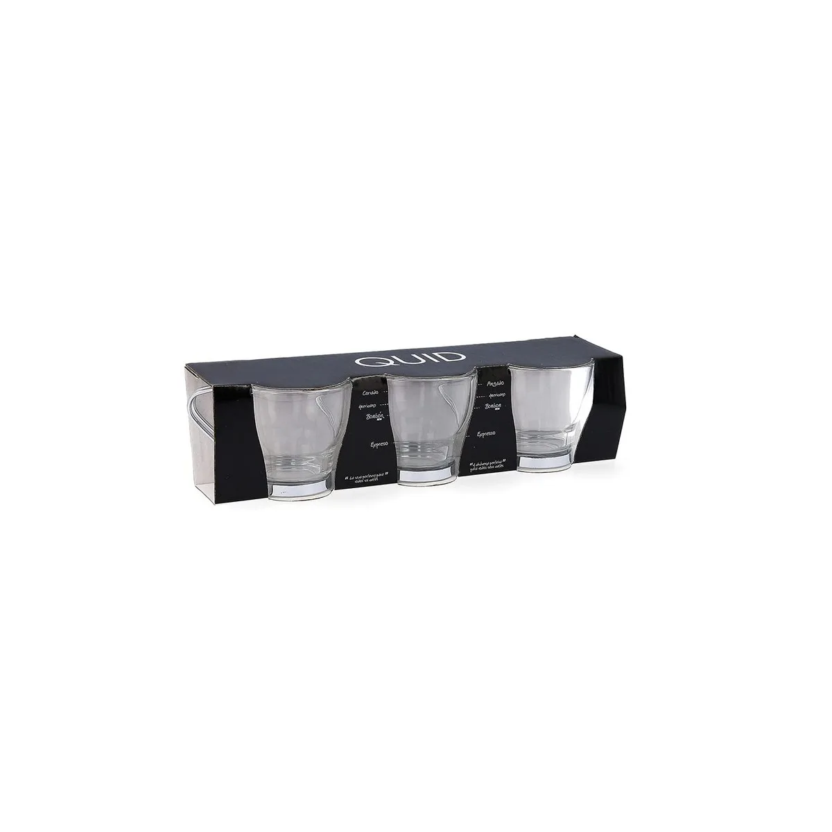 Ensemble de tasses a cafe quid supreme transparent verre acier 110 ml 3 pieces s270521016. Diaytar, c'est la garantie de tomber sur ce produit unique qui fera de votre quotidien une expérience extraordinaire