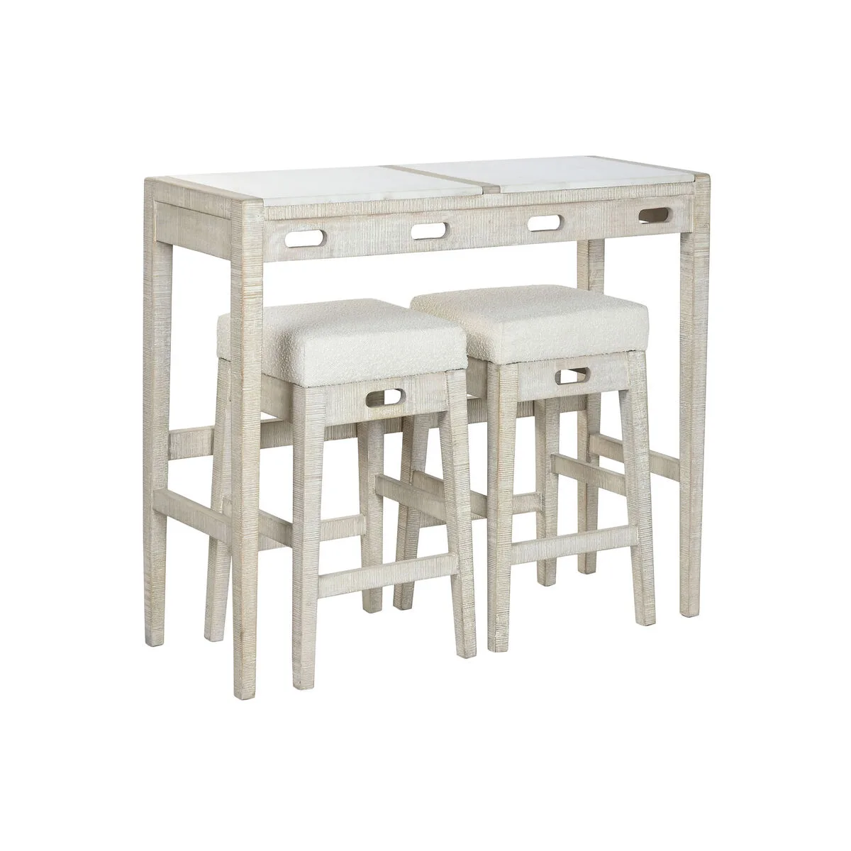Ensemble table chaises home esprit blanc naturel 112 x 40 x 96 cm s306090394. Diaytar, c'est le grand ménage de printemps dans vos habitudes shopping : on garde l'essentiel, on jette le superflu.