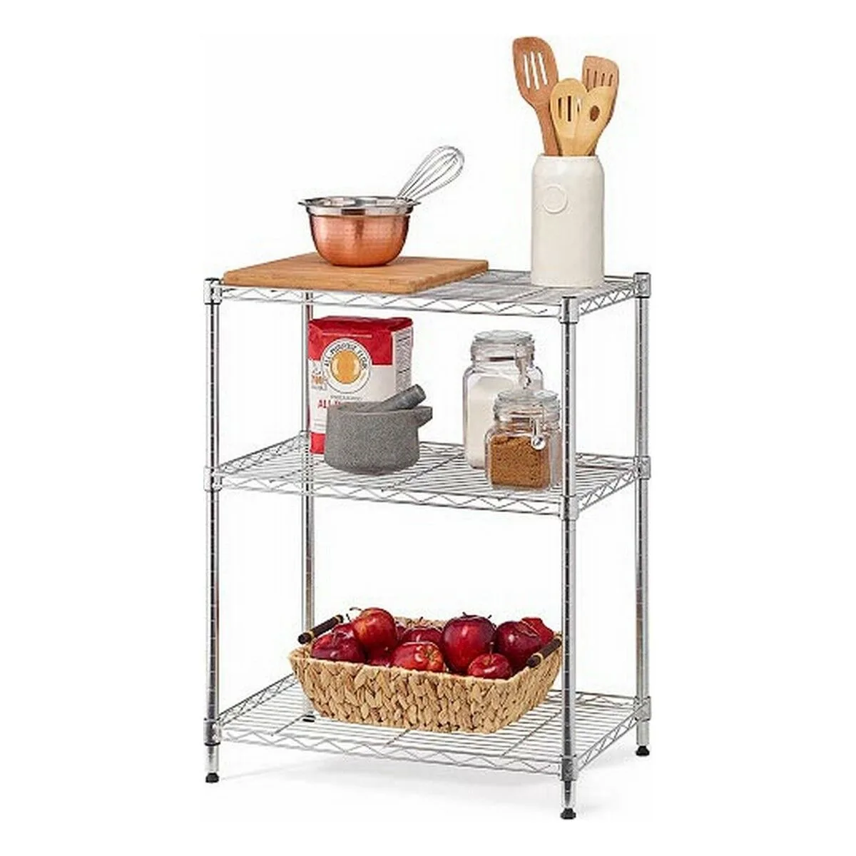 Etagere confortime 3 niveaux chrome 60 x 30 x 120 cm s221228725. Diaytar, c'est le refuge des amoureux du beau et de l'utile, un sanctuaire dédié au produit parfait.