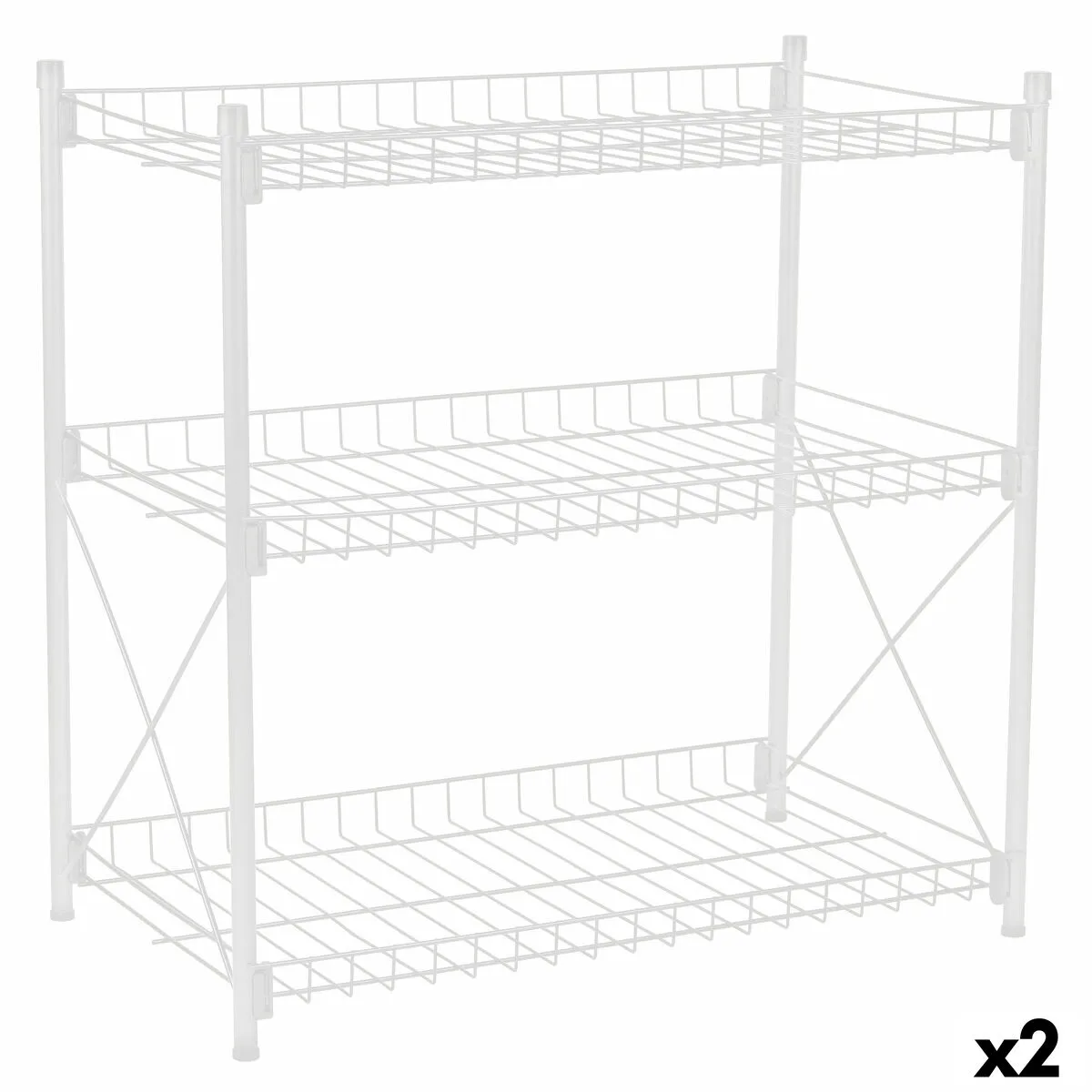 Etagere confortime metal blanc 52 x 34 x 55 cm 2 unites s223120557. Diaytar Mode : Où l'élégance rencontre l'originalité pour un style unique.