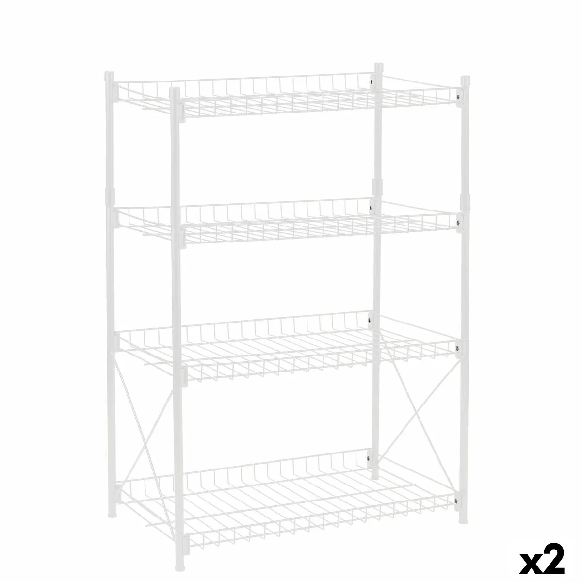 Etagere confortime metal blanc 52 x 34 x 86 cm 2 unites s223120671. Pour les esprits curieux et exigeants, Diaytar est la source intarissable de produits rares et ingénieux.
